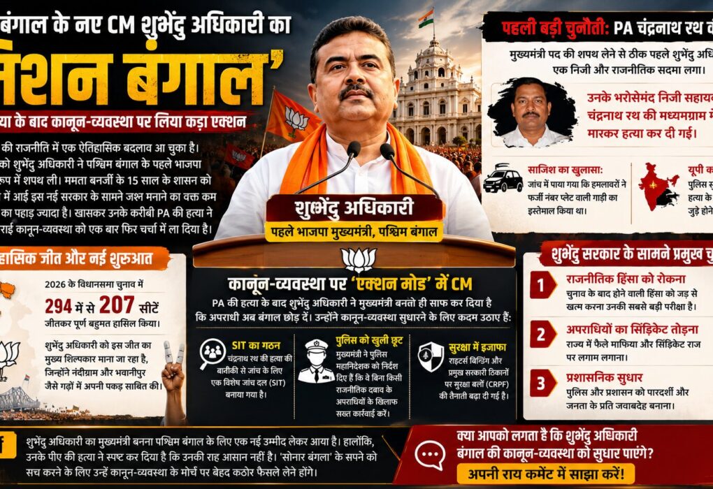 पश्चिम बंगाल के नए CM शुभेंदु अधिकारी का