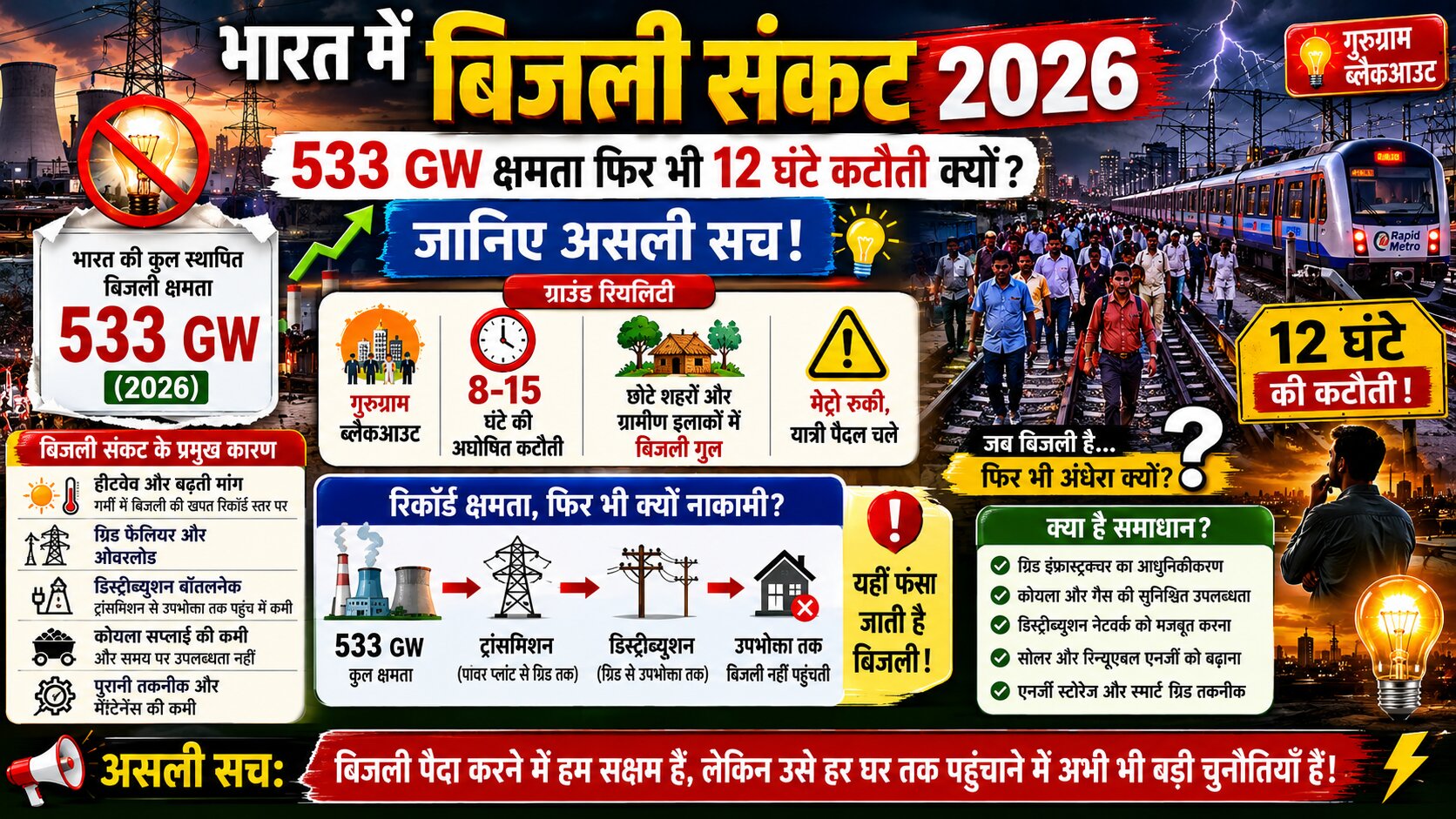 भारत में बिजली संकट 2026