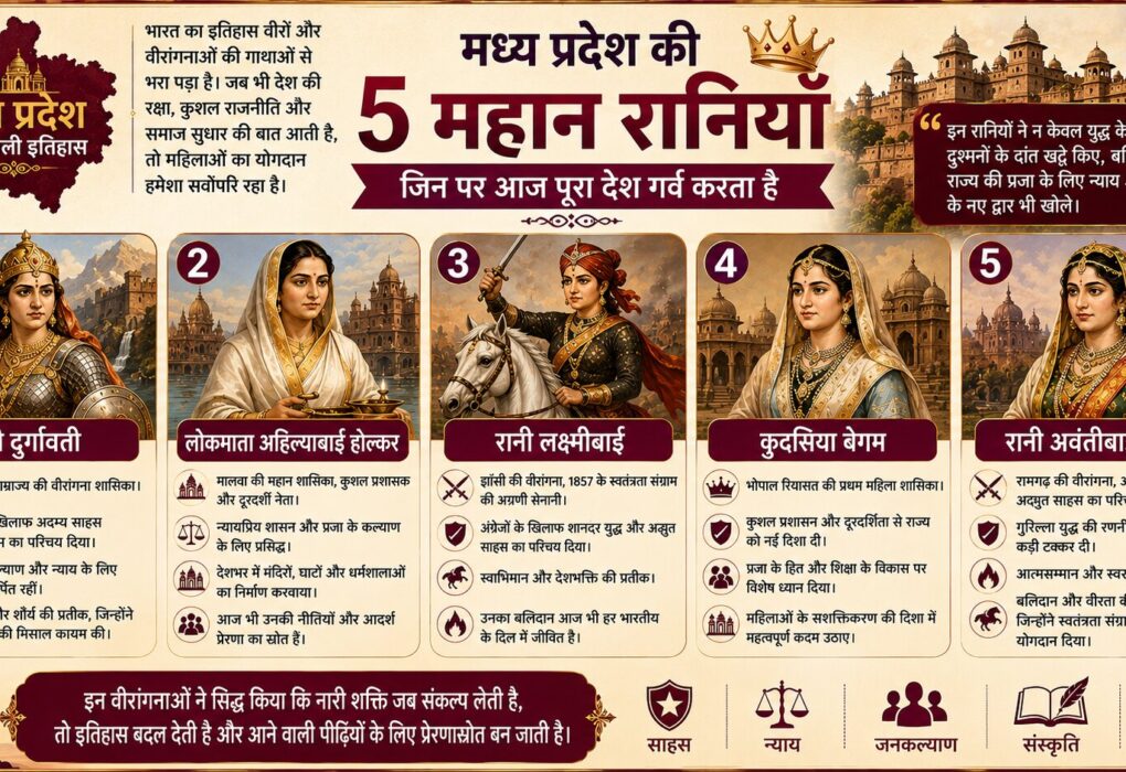 मध्य प्रदेश की 5 सबसे शक्तिशाली रानियां