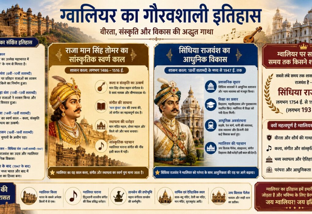 History of Gwalior in Hindi,