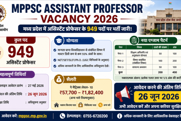 MPPSC Assistant Professor Recruitment 2026