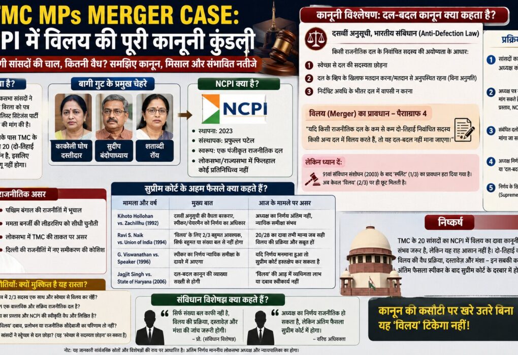 TMC सांसदों का NCPI में विलय