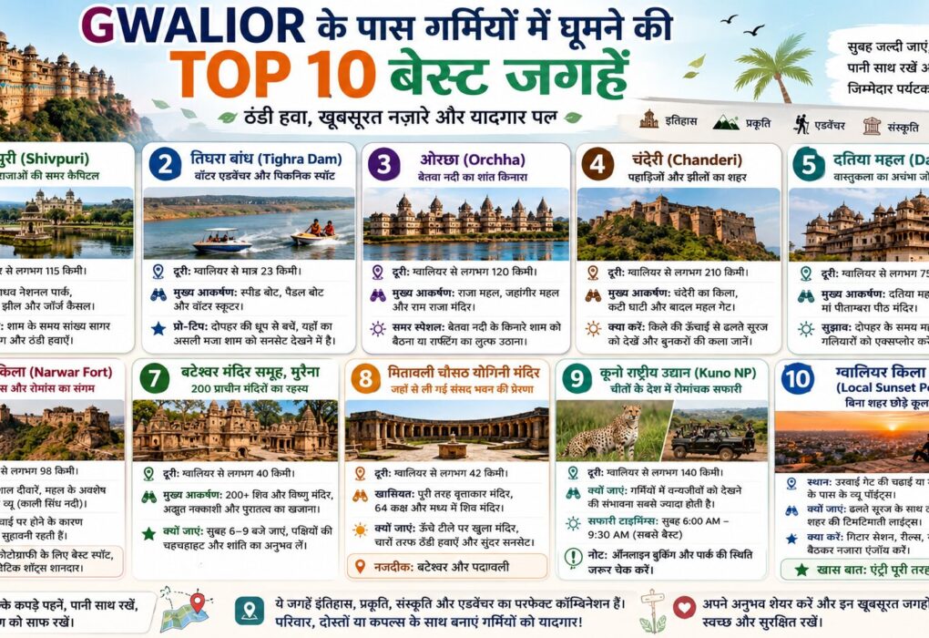ग्वालियर के पास घूमने की जगह