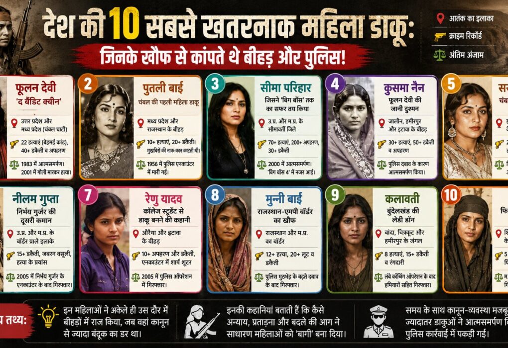 चंबल की वो 10 खूंखार महिला डाकू