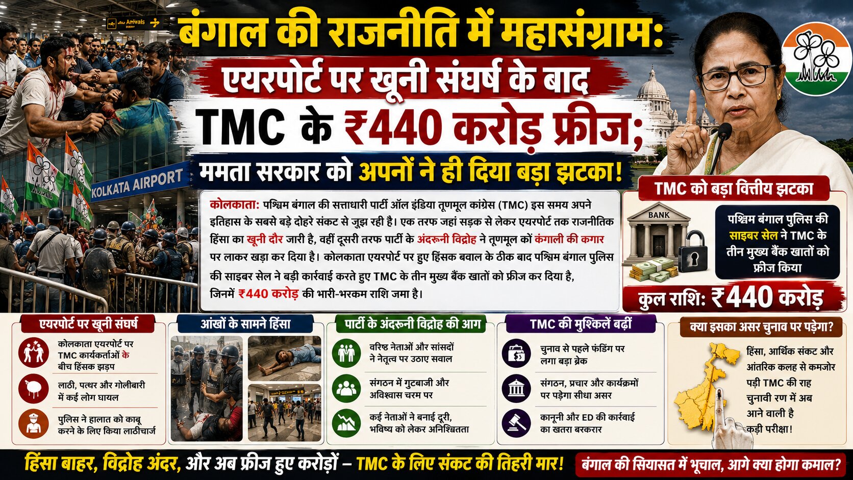 टीएमसी बैंक अकाउंट फ्रीज