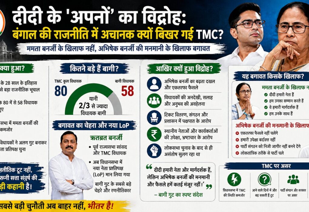 तृणमूल कांग्रेस बगावत पश्चिम बंगाल