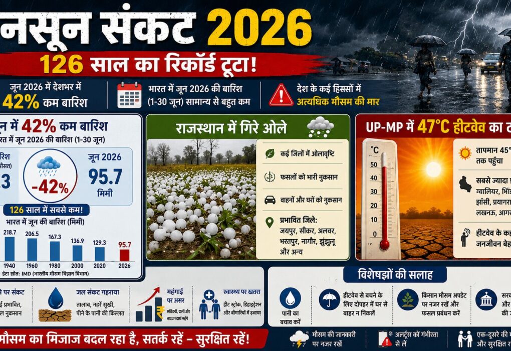 दूसरा सबसे सूखा जून