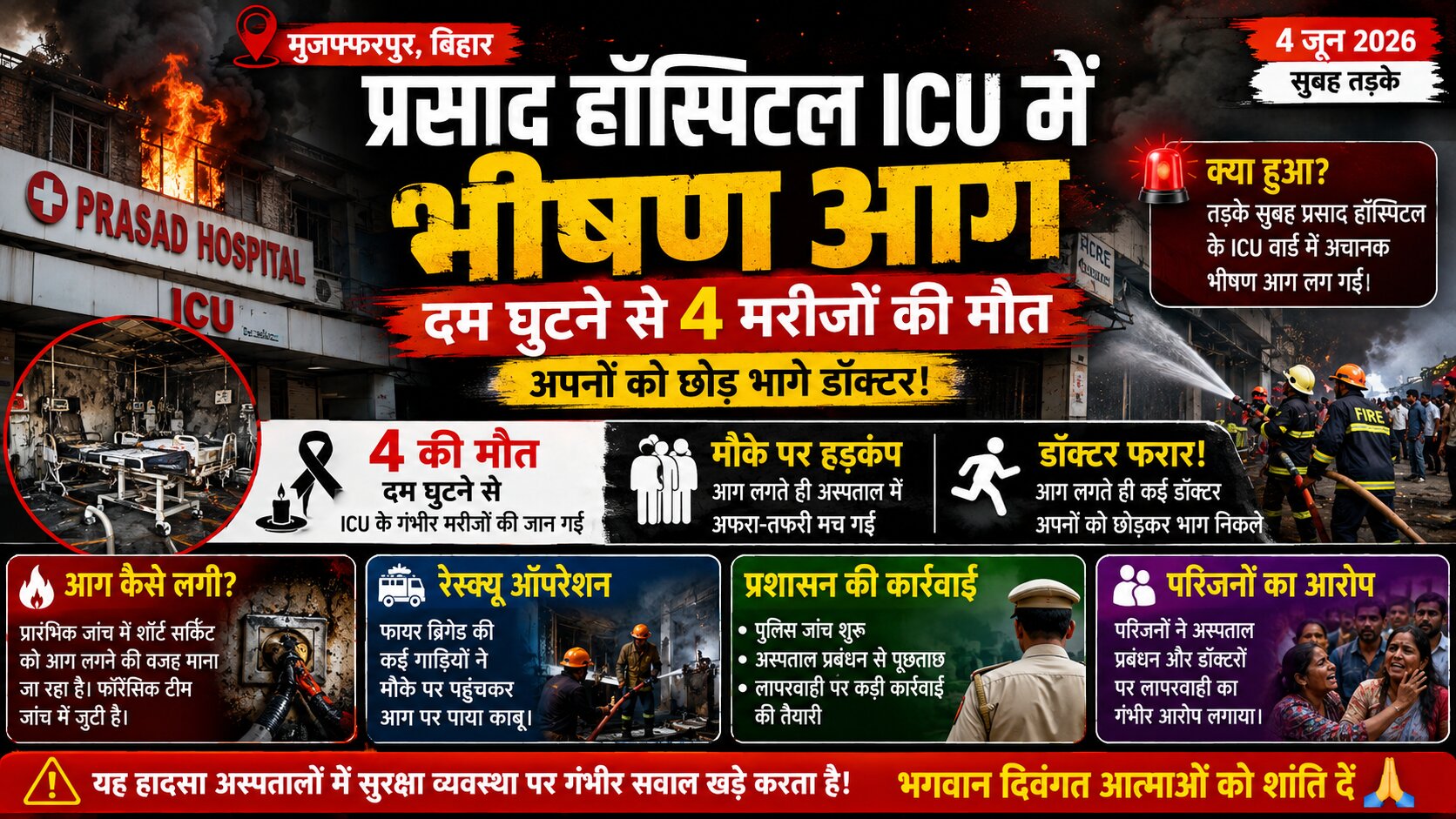 मुजफ्फरपुर प्रसाद हॉस्पिटल अग्निकांड