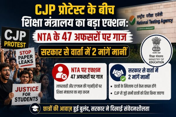CJP प्रोटेस्ट शिक्षा मंत्रालय एक्शनCJP प्रोटेस्ट शिक्षा मंत्रालय एक्शन