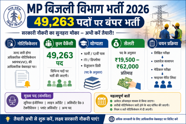 MP Bijli Vibhag Bharti 2026