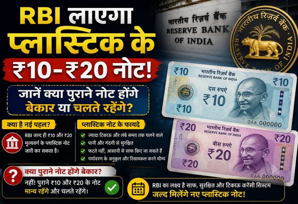 RBI पॉलिमर नोट ₹10 ₹20