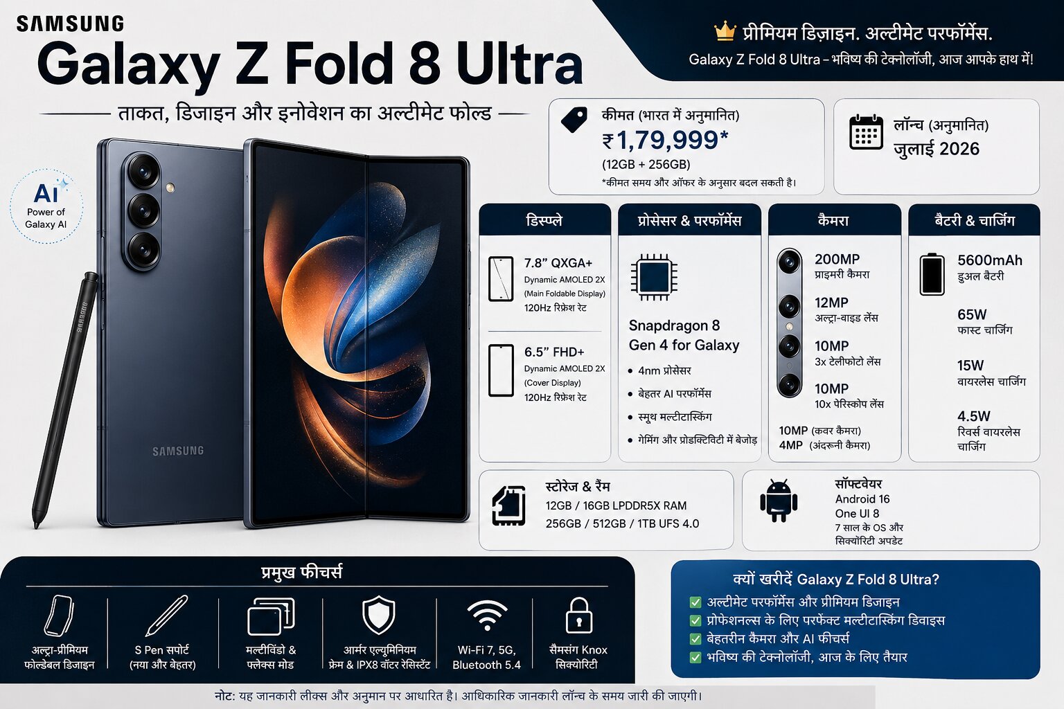 Galaxy Z Fold 8 Ultra launch date