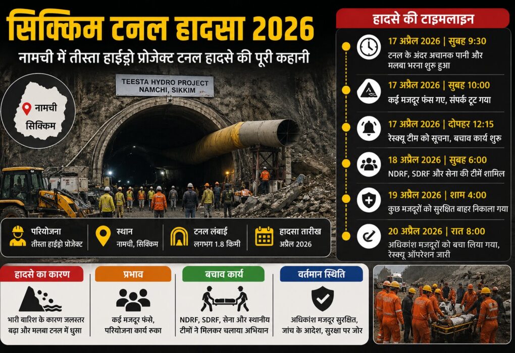 Sikkim tunnel hadsa NHPC की तीस्ता स्टेज