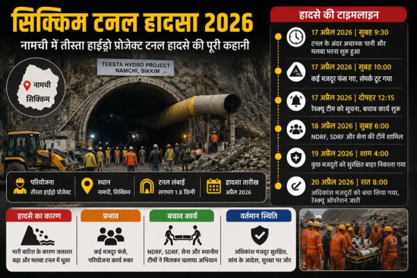 Sikkim tunnel hadsa NHPC की तीस्ता स्टेज