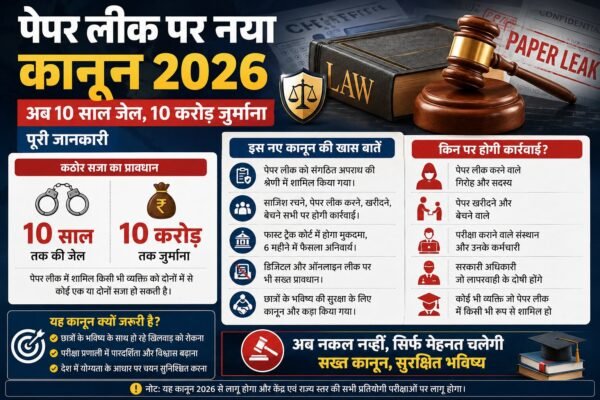 पेपर लीक नया कानून