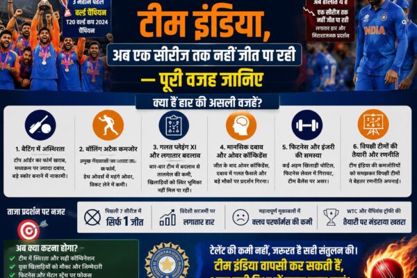 भारत क्रिकेट टीम सीरीज हार 2026