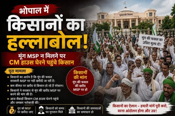 मूंग MSP किसान आंदोलन भोपाल