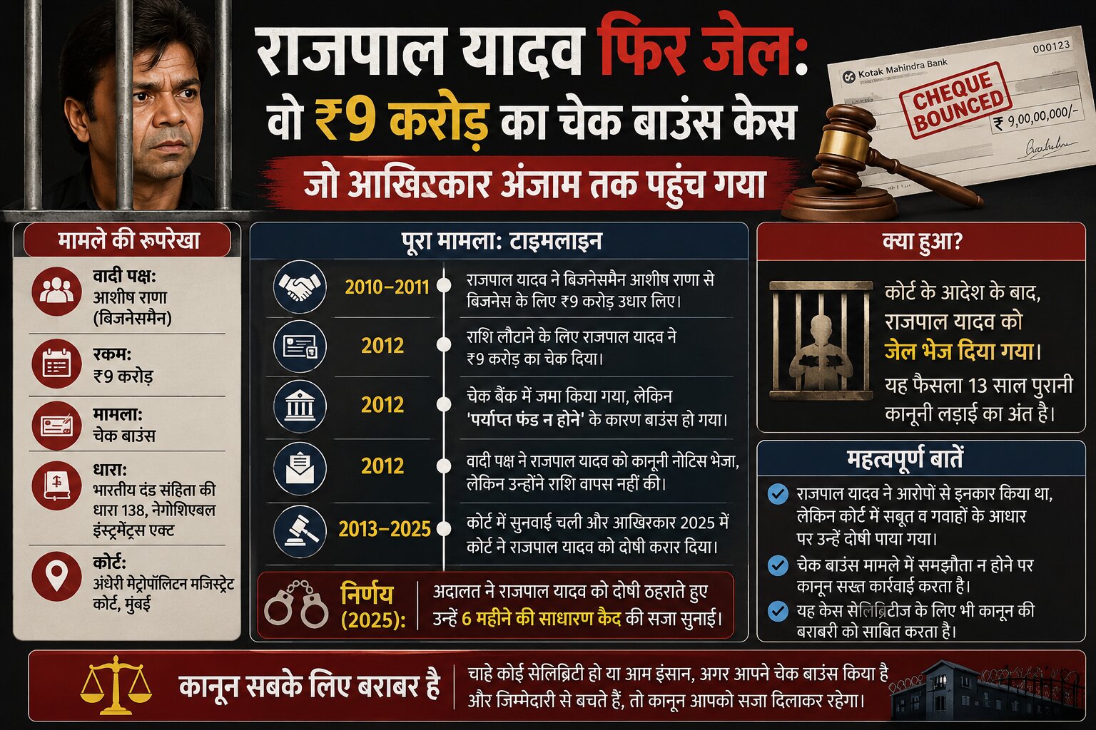 राजपाल यादव कोर्ट फैसला