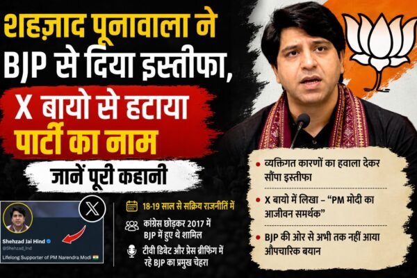 Shehzad Poonawalla ने BJP छोड़ी
