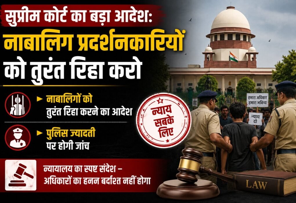 सुप्रीम कोर्ट नाबालिग प्रदर्शनकारी रिहा