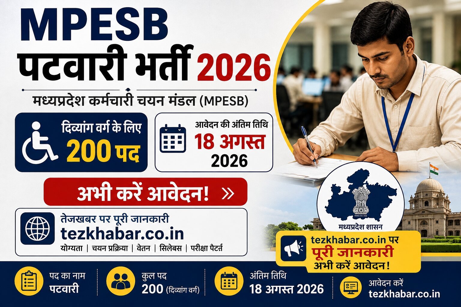 MP Patwari Divyang Bharti 2026