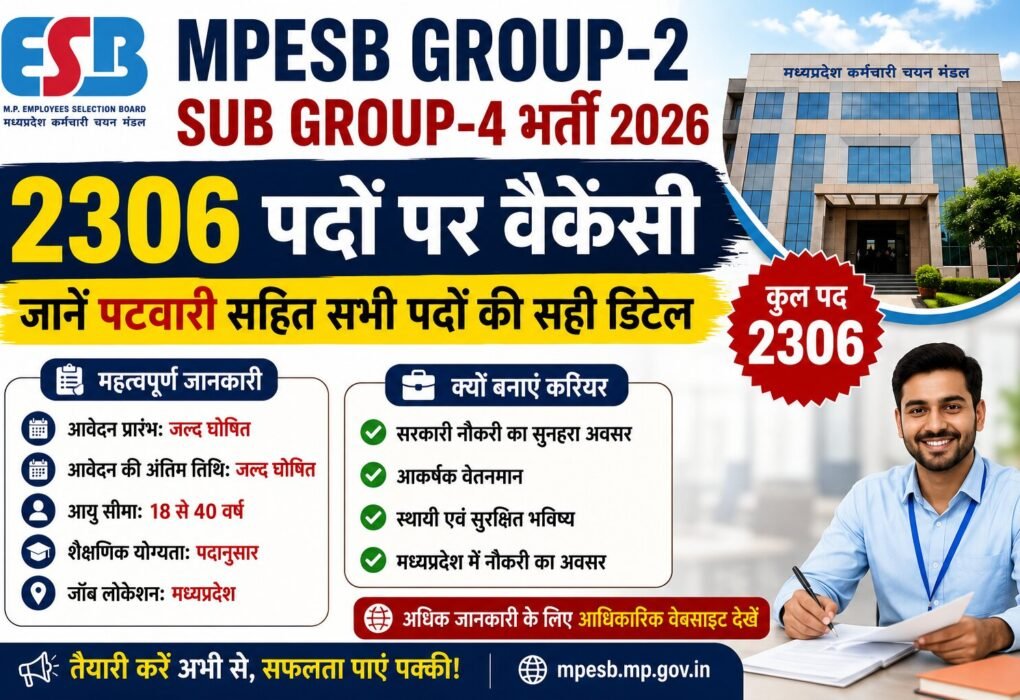 MPESB Group 2 Sub Group 4 भर्ती