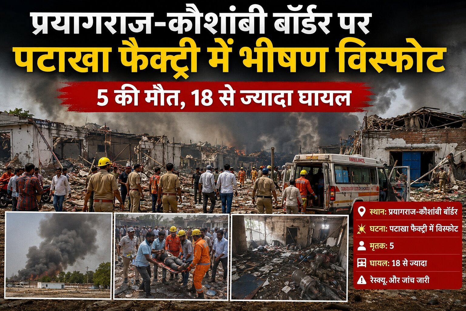 कौशांबी पटाखा फैक्ट्री विस्फोट