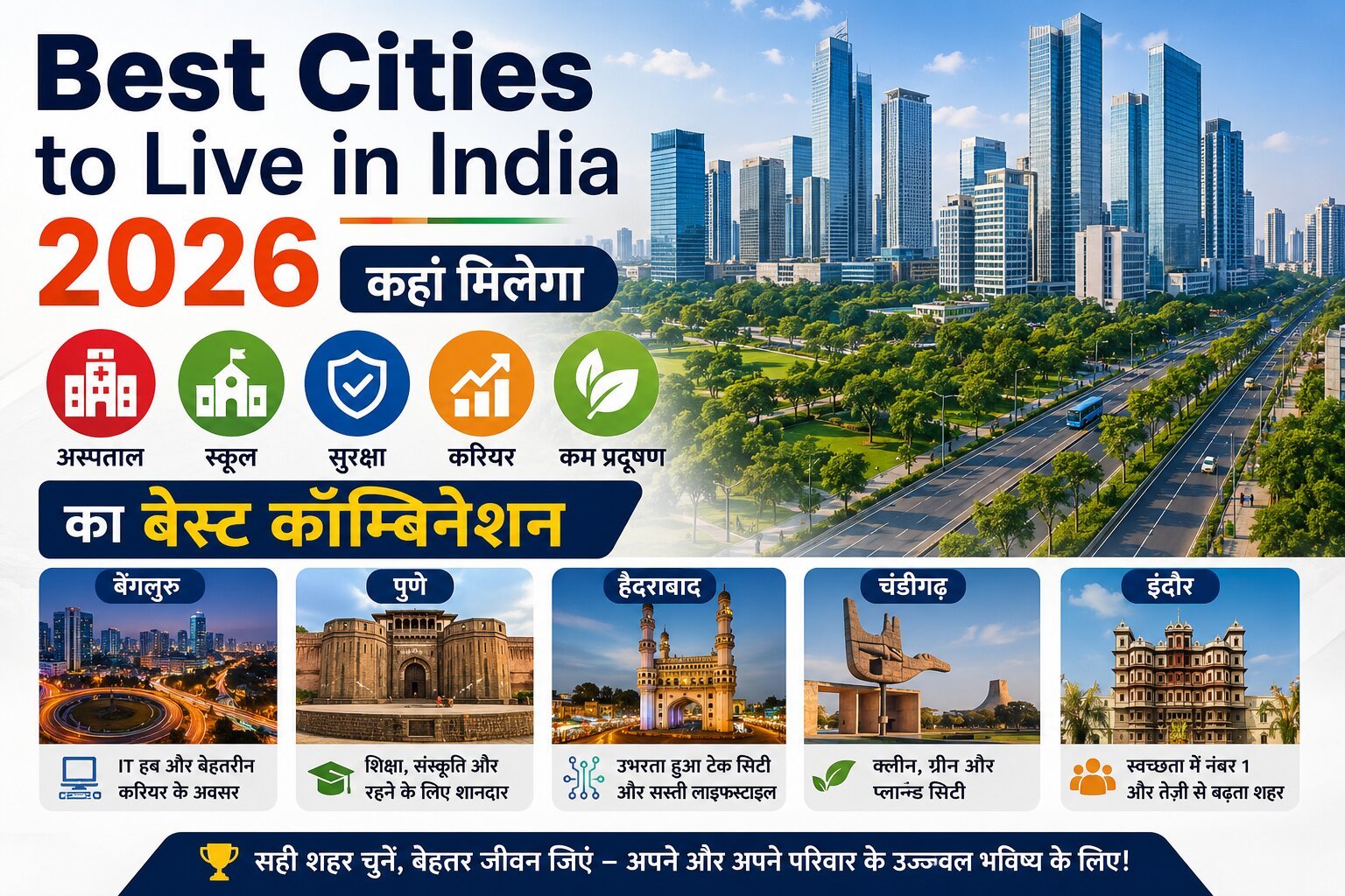 career ke liye best city India
