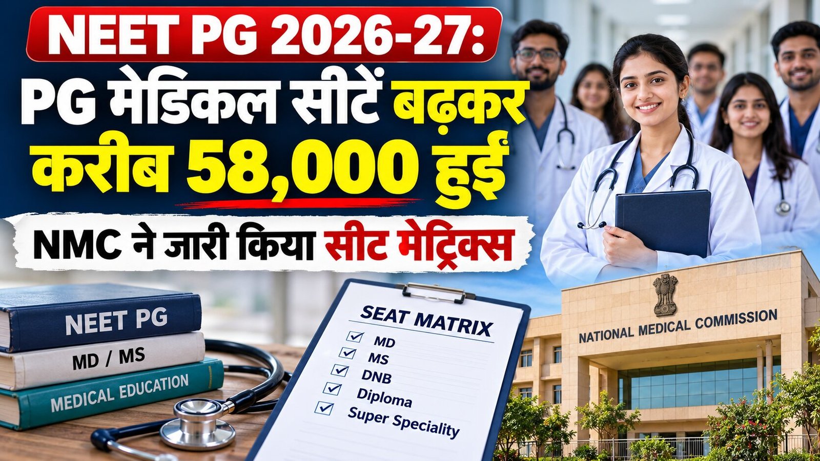 NEET PG 2026-27: करीब 58,000 सीटें
