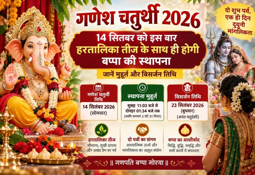 गणेश चतुर्थी 2026 मुहूर्त,