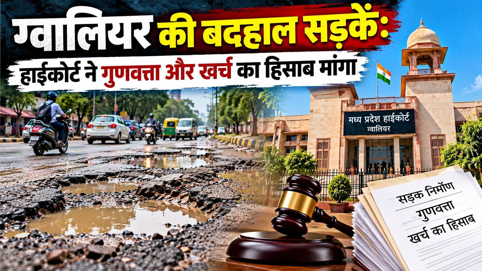 Gwalior high court road quality