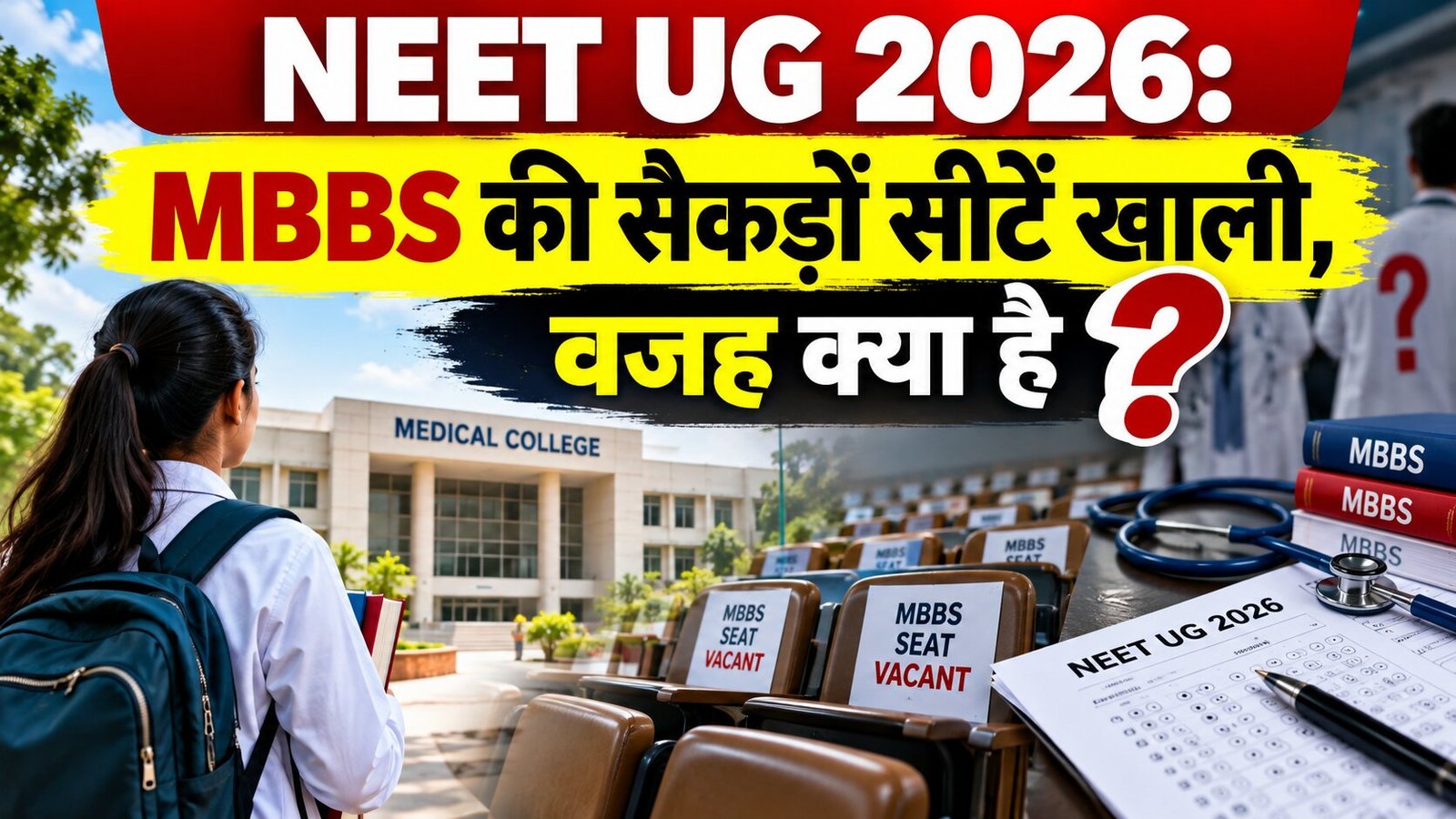 837 MBBS सीटें खाली