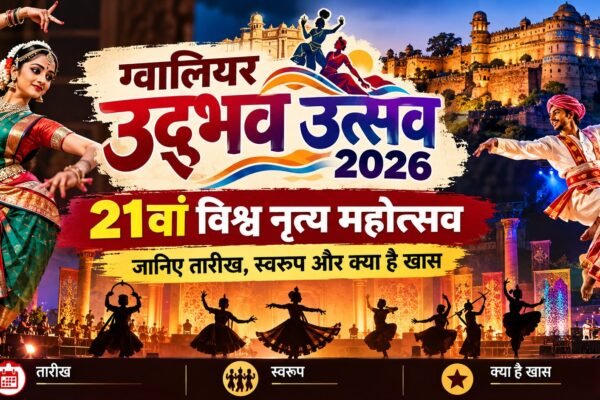 ग्वालियर उद्भव उत्सव 2026 में लोक नृत्य प्रस्तुति