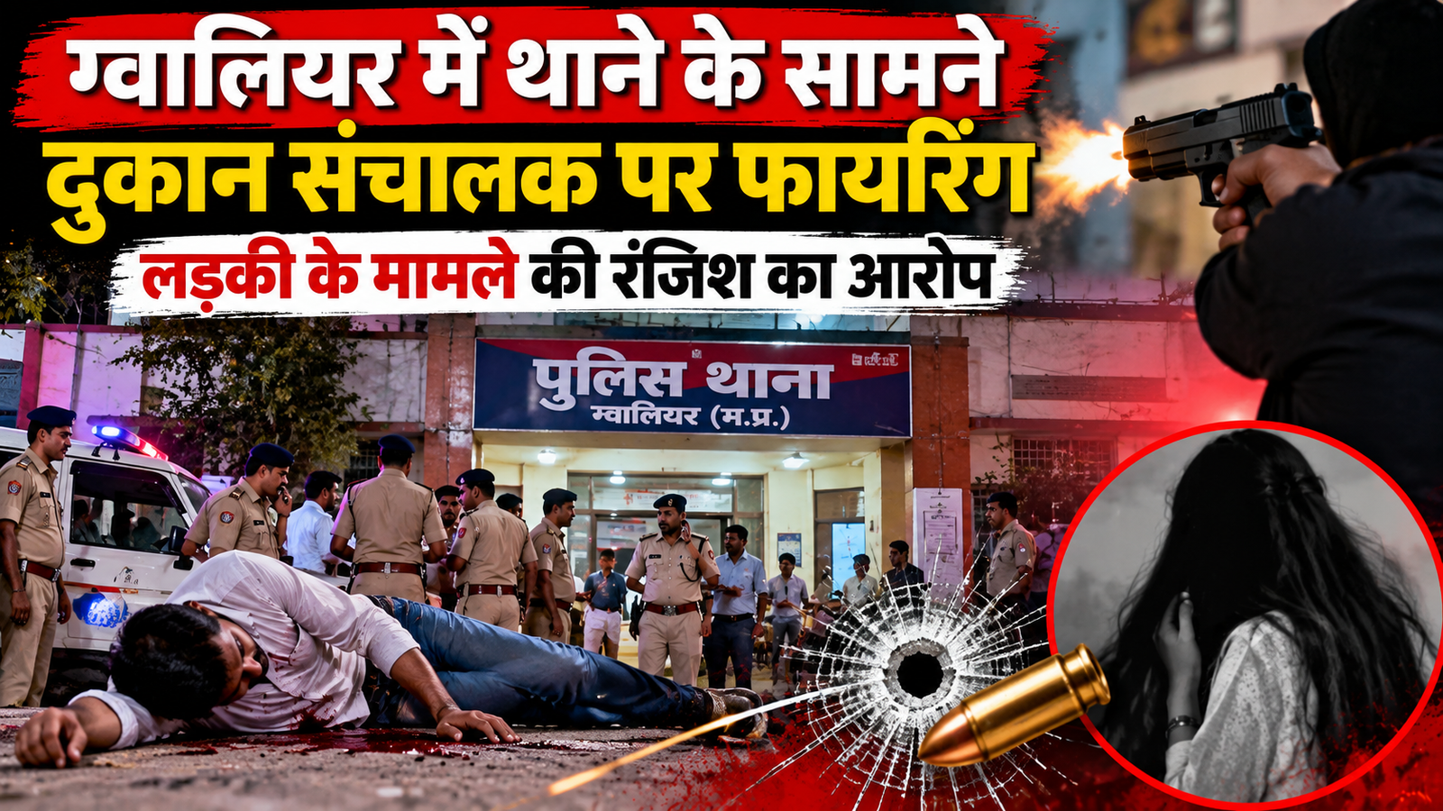 थाने के सामने फायरिंग